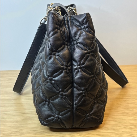 Kate Spade Astor Court “Elena” Black Quilted Leather Handbag Like New!!